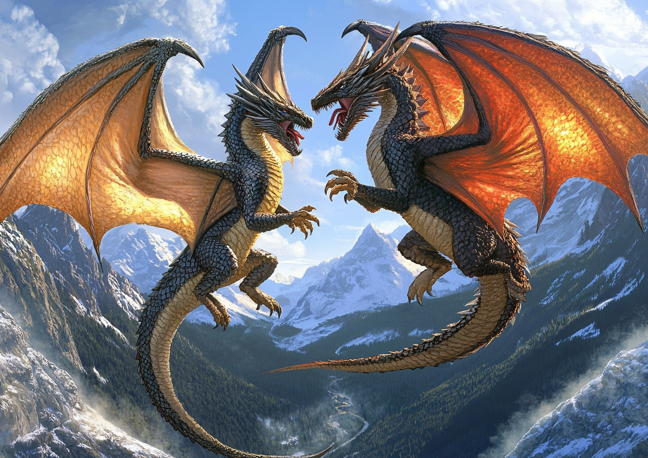 Epic Dragons Battle - Fantasy theme expansion concept